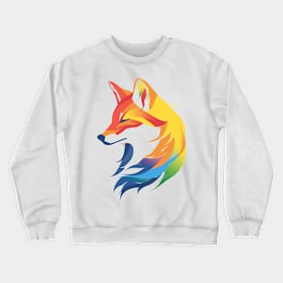 Rainbow  Fox Crewneck Sweatshirt